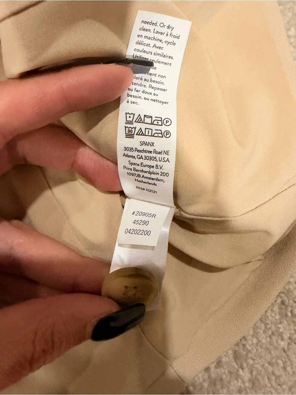 NWT SPANX Carefree Crepe Vest Top in Tahini, size Small. - Picture 8 of 9